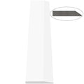 Bright white quartz engineered stone saddle threshold with polished finish and beveled edge for smooth floor transitions