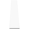 Bright white quartz engineered stone saddle threshold with polished finish and beveled edges