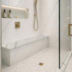 Calacatta White Stone Shower Bench Seat