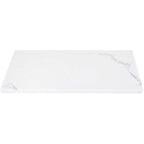 Calacatta stone window sill in white quartz with polished finish and gray veining for moisture-resistant architectural appeal