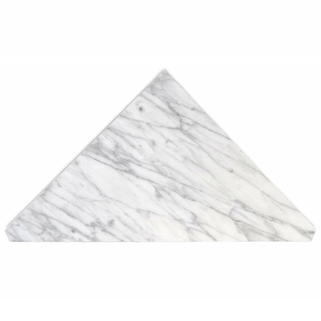 Carrara White Marble Stone Triangle Corner Shower Seat