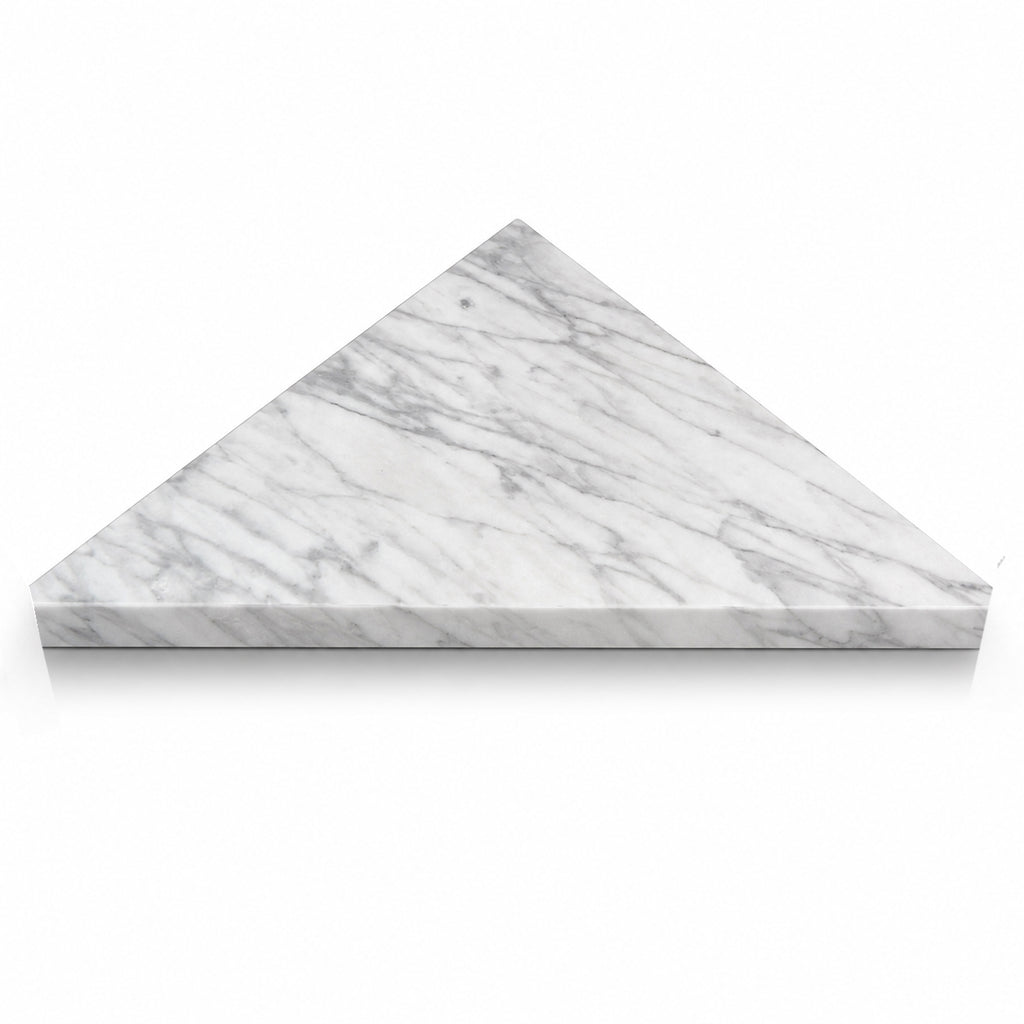 Carrara White Marble Stone Triangle Corner Shower Seat