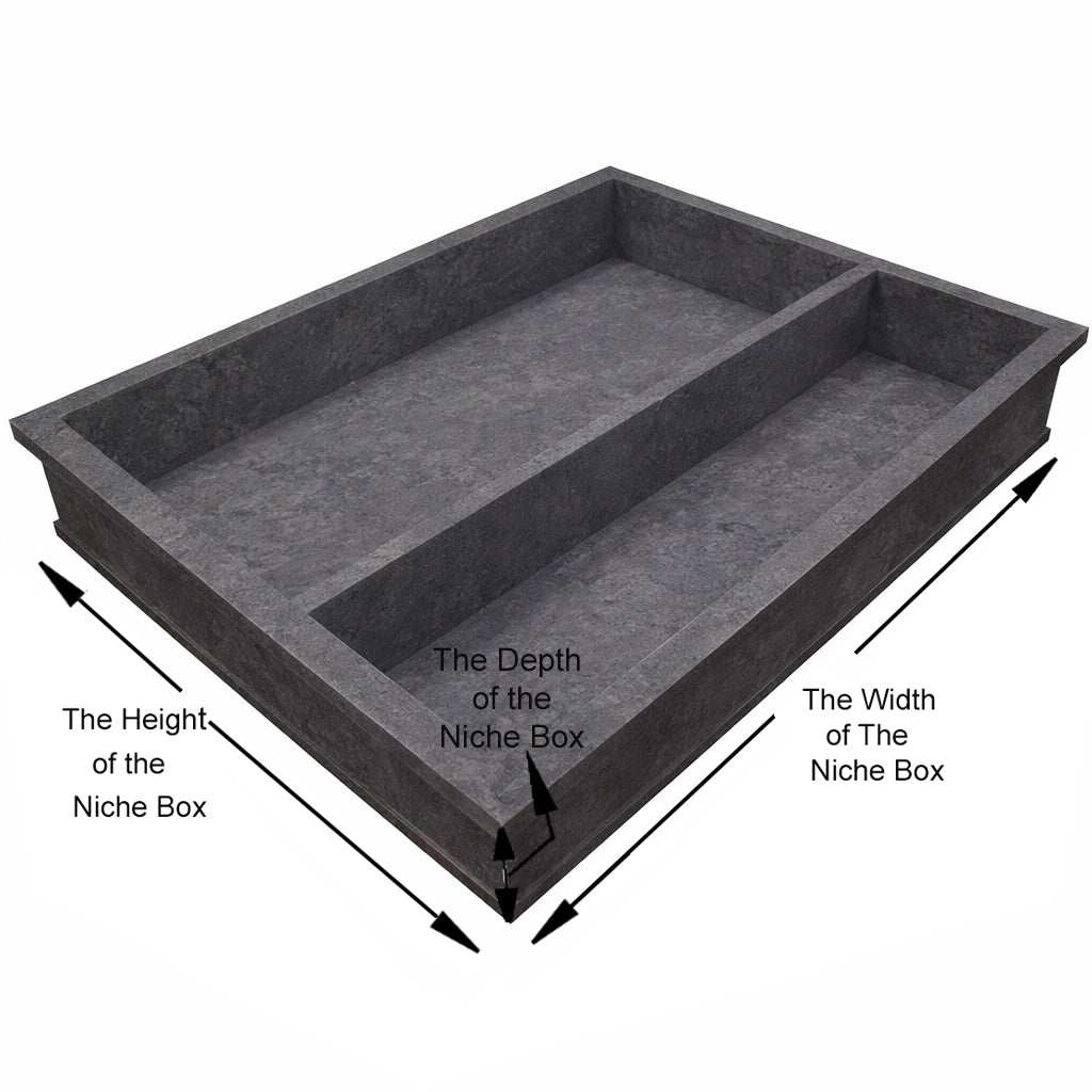 Dark Grey Stone Niche Shelf Box Set