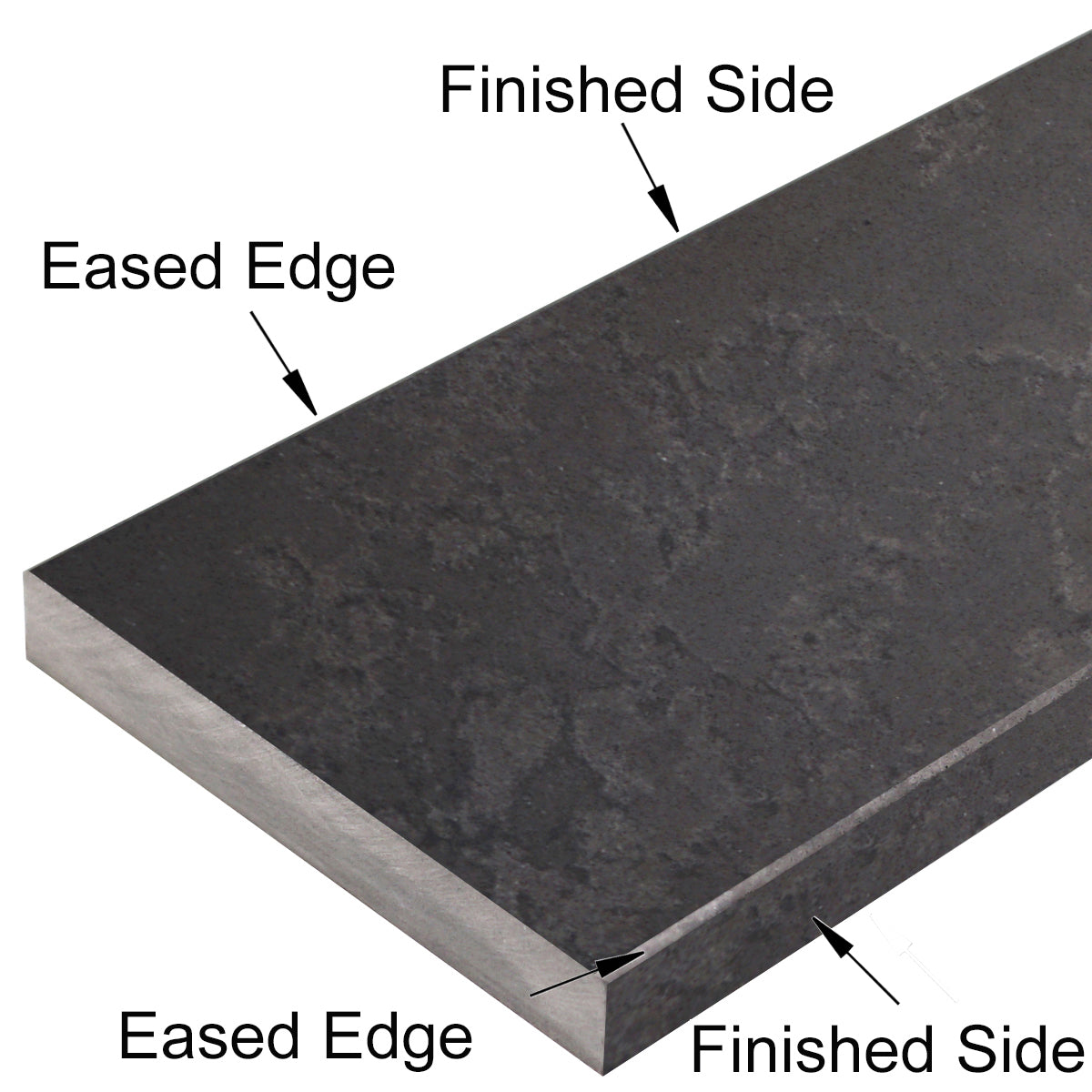 Dark Grey Honed Matte Stone Saddle Threshold
