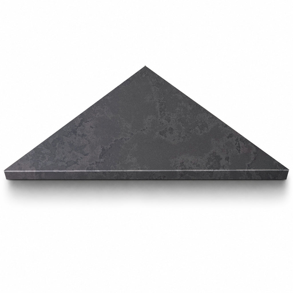Dark Grey Stone Triangle Corner Shower Seat
