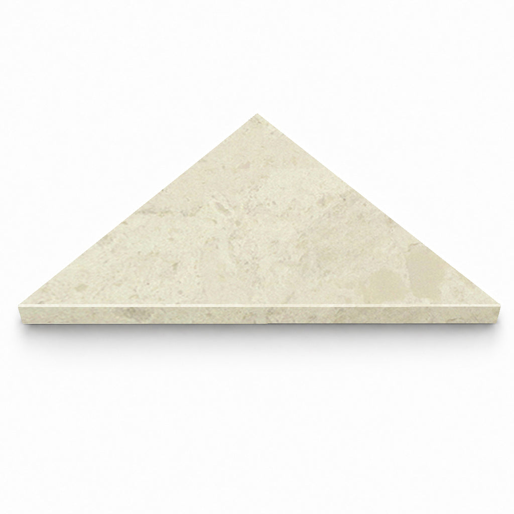 Madreperola Creamy Beige Stone Triangle Corner Shower Seat