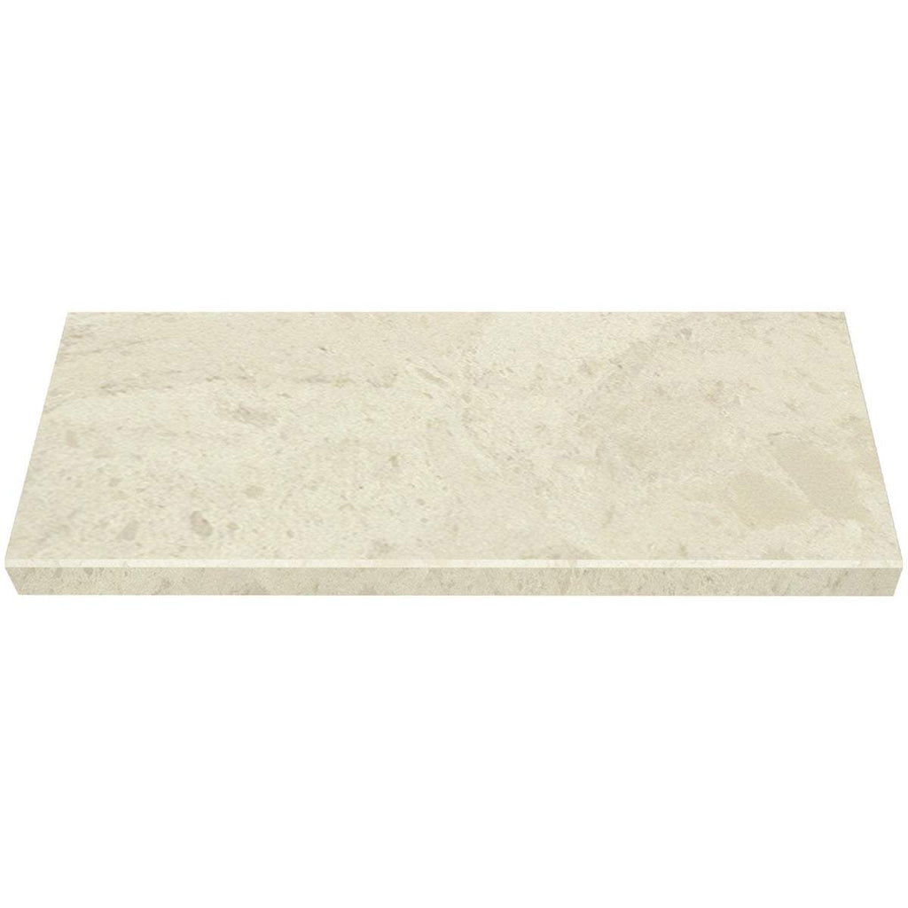 Madreperola creamy beige quartz engineered stone window sill with polished finish and subtle fossil patterns