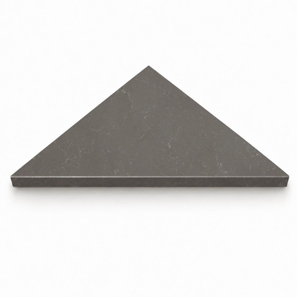 Mocha Grey Stone Triangle Corner Shower Seat