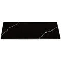 Nero Marquino black quartz stone window sill with polished finish and subtle beveled edge