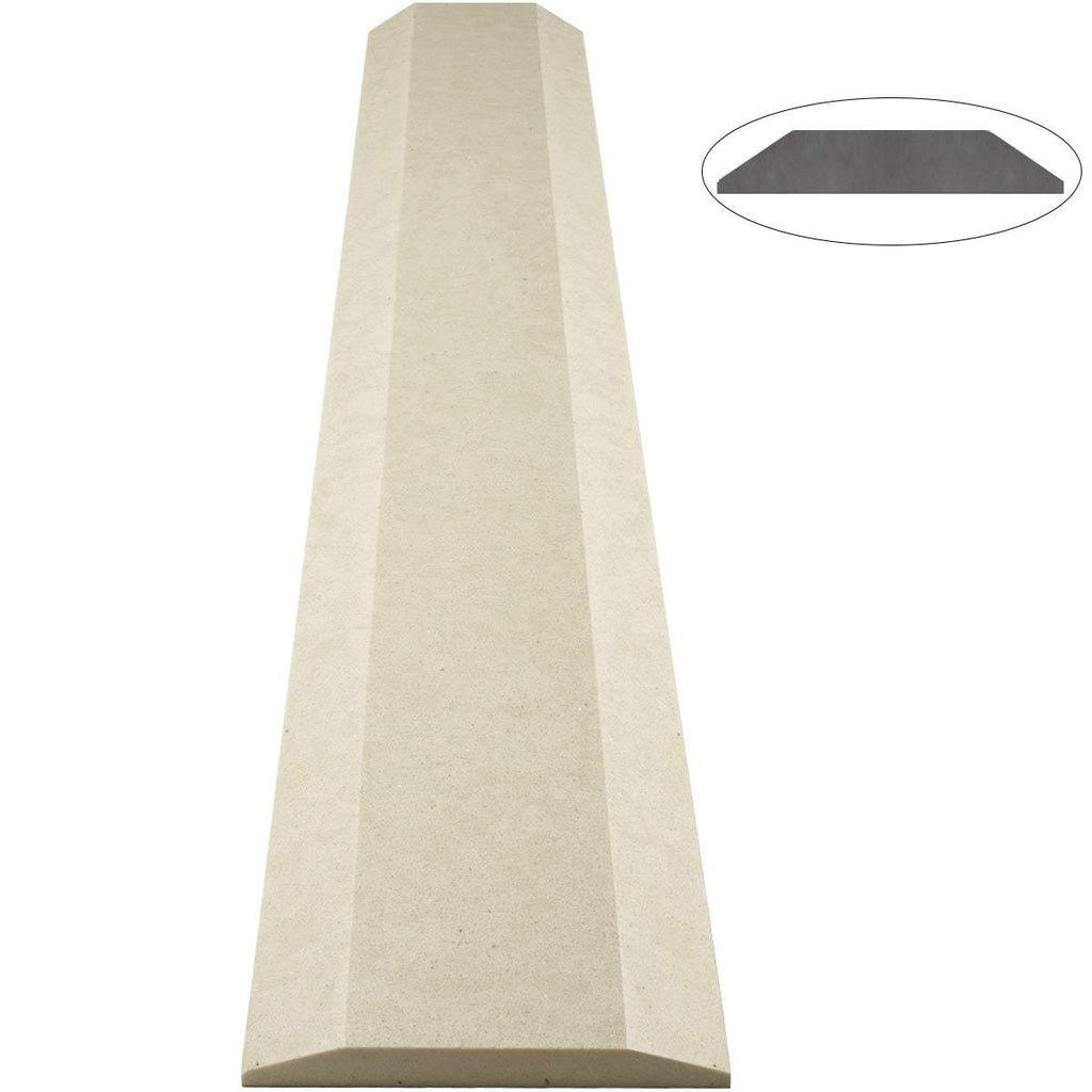 Pearl Marfil Stone beige quartz ADA saddle threshold with polished top and beveled edges for floor transition