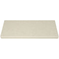 Pearl Marfil quartz niche shelf in beige with polished finish and beveled edge for shower storage