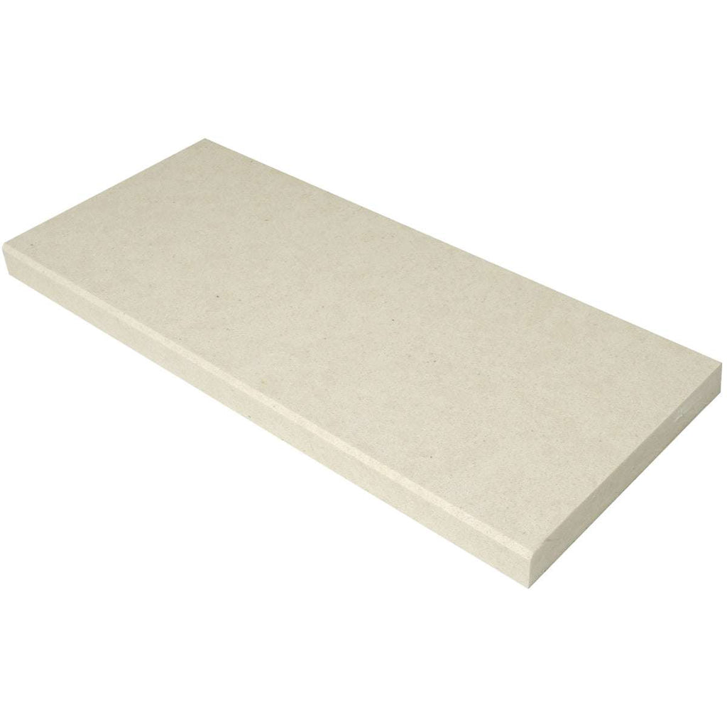 Pearl Marfil Stone beige quartz engineered window sill with polished finish and eased bevel edge