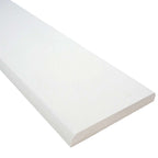 Pure white quartz engineered stone bullnose edge saddle threshold with polished finish and 3/4 inch thickness for smooth flooring transitions