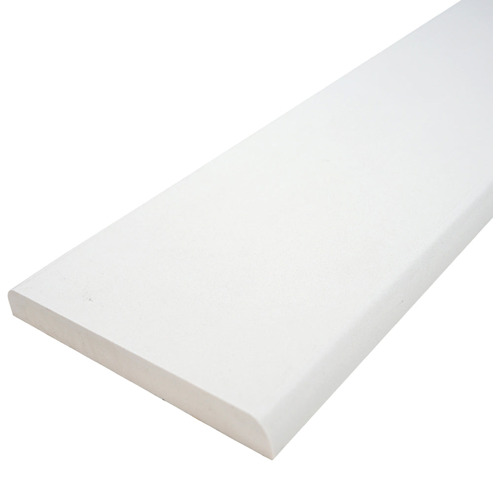 Pure White Stone Bullnose Edge Saddle Threshold