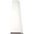 Pure white quartz engineered stone saddle threshold with polished finish and beveled edge for smooth floor transitions