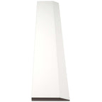 Pure white quartz engineered stone saddle threshold with polished finish and beveled edge for smooth floor transitions