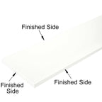 Pure white quartz engineered stone knee wall cap with polished finish for shower walls