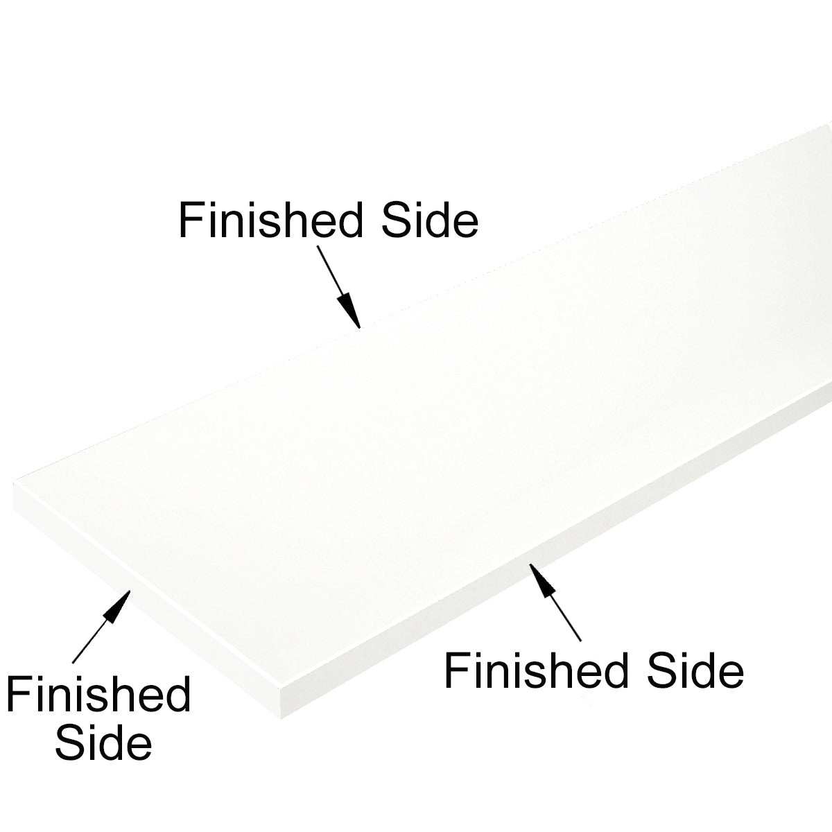 Pure white quartz engineered stone knee wall cap with polished finish for shower walls