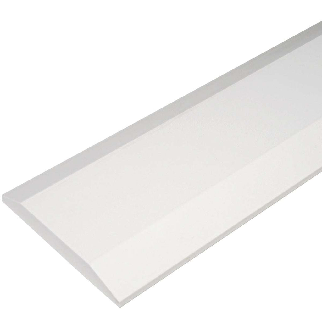 Pure White Stone quartz ADA saddle threshold with polished finish and deep bevel, 3/4 inch thickness, for floor transitions