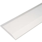 Pure White Stone quartz ADA saddle threshold with polished finish and deep bevel, 3/4 inch thickness, for floor transitions