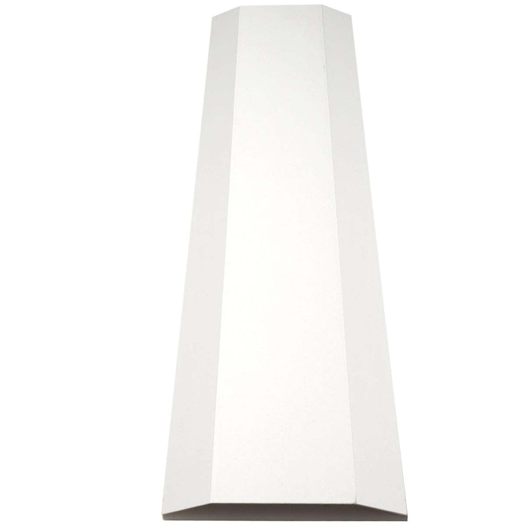 Pure White Stone ADA saddle threshold made of quartz engineered stone with polished white finish and beveled edges for accessible floor transition
