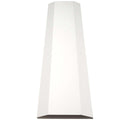 Pure White Stone ADA saddle threshold made of quartz engineered stone with polished white finish and beveled edges for accessible floor transition