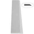 Silver grey quartz engineered stone Hollywood saddle threshold with polished finish and beveled edge for smooth floor transitions