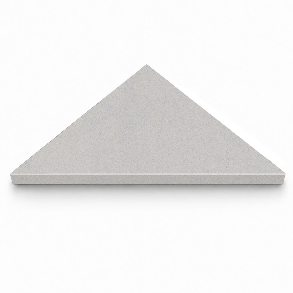 Silver Grey Stone Triangle Corner Shower Seat