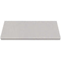 Silver grey quartz engineered stone window sill with polished finish and eased bevel edge