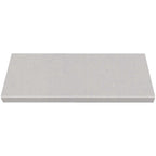 Silver grey quartz engineered stone window sill with polished finish and eased bevel edge