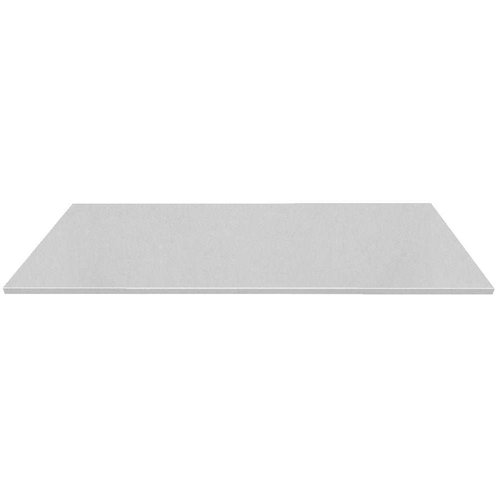 Silver grey stone shower bench seat made of polished quartz engineered stone with beveled edges