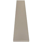 Taupe grey quartz engineered stone knee wall cap with polished finish and bevelled edges