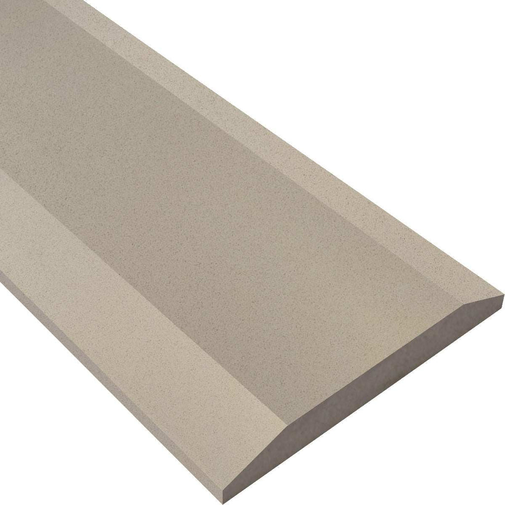 Taupe Grey Stone quartz ADA saddle threshold with polished finish and beveled edges for floor transitions