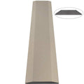 Taupe grey stone quartz ADA saddle threshold with polished finish and beveled edges for floor transition