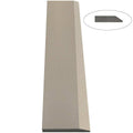 Taupe Grey Stone quartz engineered saddle threshold with polished finish and single beveled edge for smooth floor transitions