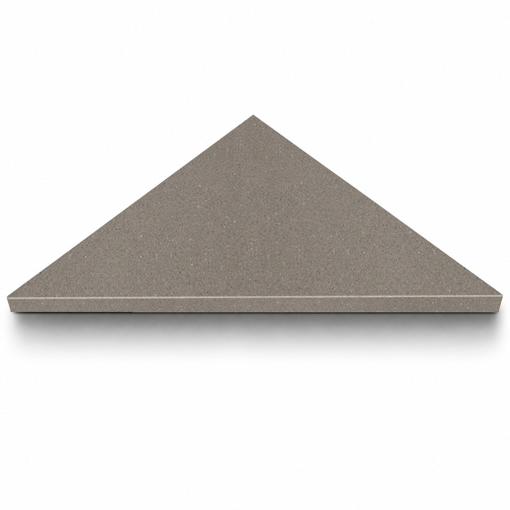 Taupe Grey Stone Triangle Corner Shower Seat
