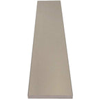 Taupe grey stone quartz engineered saddle threshold with polished finish and subtle micro-speckling