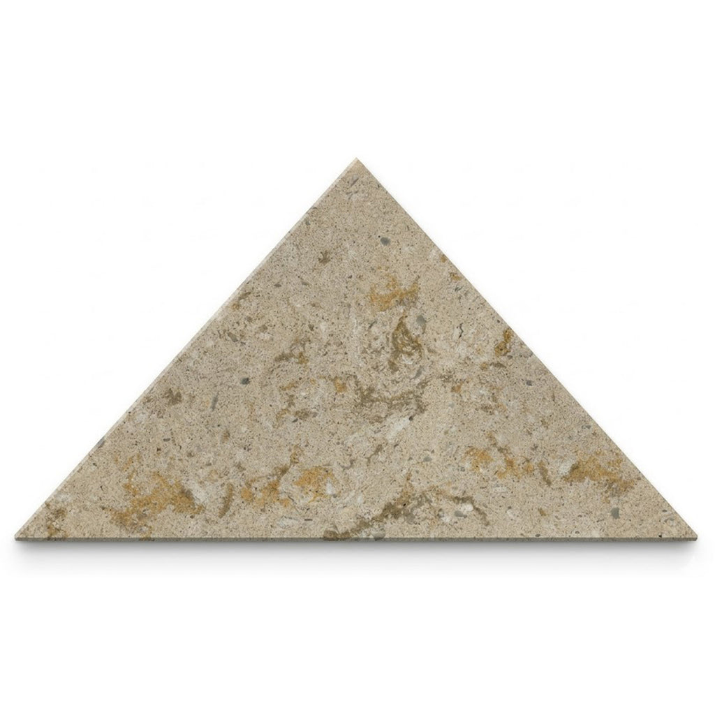 Walnut Brown Stone Triangle Corner Shower Seat